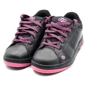 Heelys 7084 Black Leather Pink Lace-Up Wheel Skate Sneaker Shoes Women's  Size 7